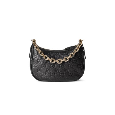 GUCCI GG EMBLEM MEDIUM SHOULDER BAG 815409AAEEM1000 (25.5*20*5cm)